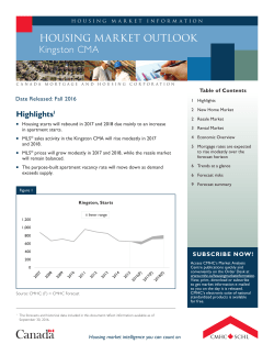 HOUSING MARKET OUTLOOK Kingston CMA