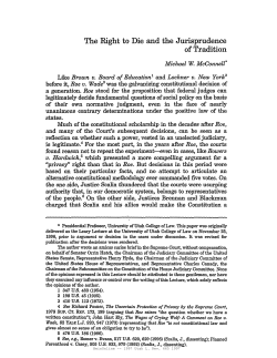 The Right to Die and the Jurisprudence
