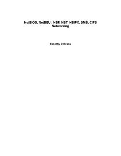 NetBIOS, NetBEUI, NBF, NBT, NBIPX, SMB, CIFS Networking