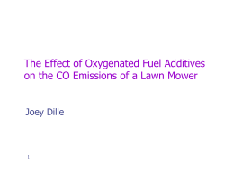 2008-2009 The Effect of Oxygenated Fuel Additives on the CO