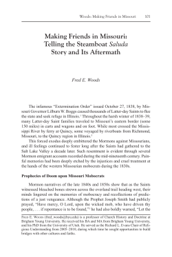 Making Friends in Missouri - Mormon Historic Sites Foundation