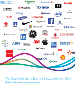 The Bluefin Solutions Elastic Innovation Index, 2014