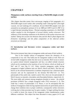 Chapter 5 Manganese oxide surfaces
