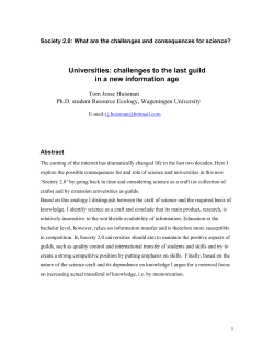 Universities: challenges to the last guild in a new information age