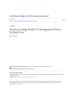 American Gulag: Inside U.S. Immigration Prisons, by Mark Dow