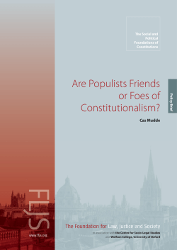 Are Populists Friends or Foes of Constitutionalism?