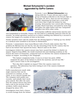 Michael Schumacher`s accident aggravated by GoPro Camera