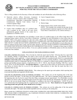 2017 state c/oh - Texas Ethics Commission