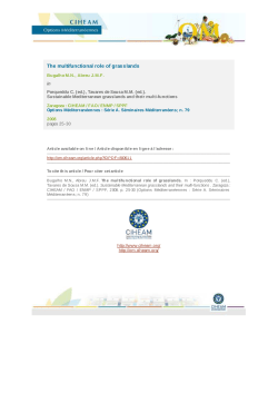 The multifunctional role of grasslands