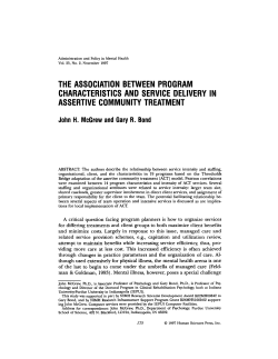 the association between program characteristics and service
