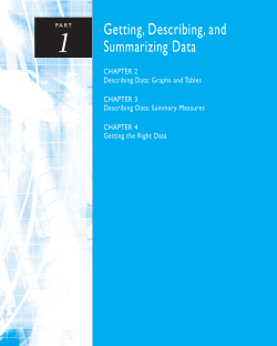Getting, Describing, and Summarizing Data