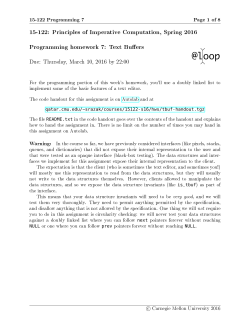 Text Buffers - Carnegie Mellon University in Qatar