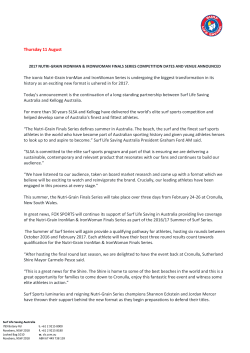 Thursday 11 August The iconic Nutri