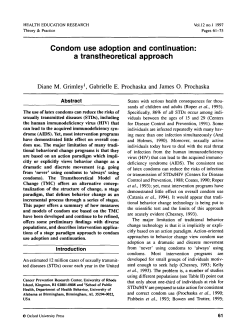 Condom use adoption and continuation: a
