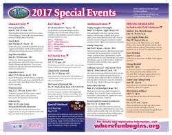 Click the event calendar for printable PDF