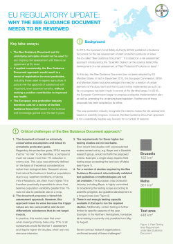 EU REGULATORY UPDATE: