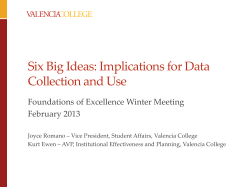 Six Big Ideas: Implications for Data Collection and Use
