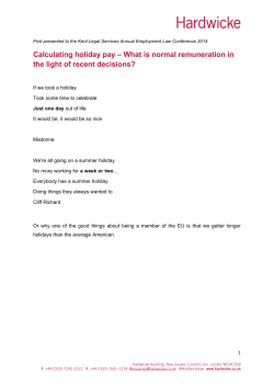 Calculating holiday pay &ndash; What is normal remuneration