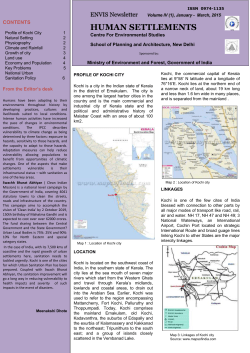 human settlements - ENVIS Center on Human Settlement`s