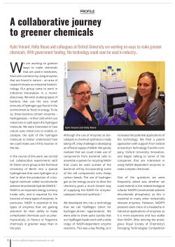 A collaborative journey to greener chemicals