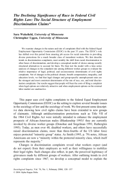 The Declining Significance of Race in Federal Civil Rights Law: The
