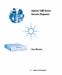 Agilent 1200 Series Vacuum Degasser User Manual