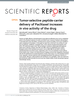 Tumor-selective peptide-carrier delivery of Paclitaxel increases in
