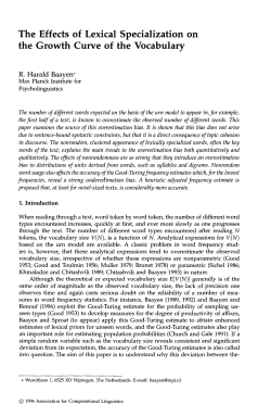 The Effects of Lexical Specialization on the Growth Curve of the