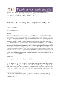 Beat Writing in the Chicago Review and Big Table