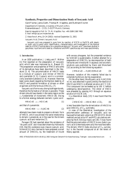 Synthesis, Properties and Dimerization Study of Isocyanic Acid