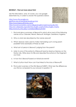 BEOWULF &ndash; Find out more about him