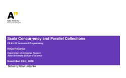 Scala Concurrency and Parallel Collections