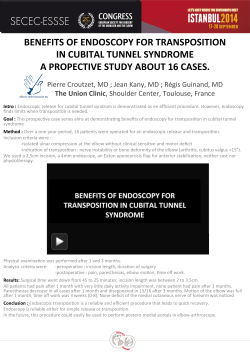 Intro : Endoscopic release for cubital tunnel syndrom is