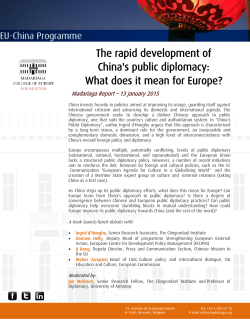The rapid development of China`s public diplomacy