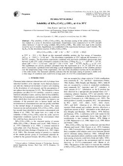 Solubility of KFea(CrO4)2(OH)6 at 4 to 35°C