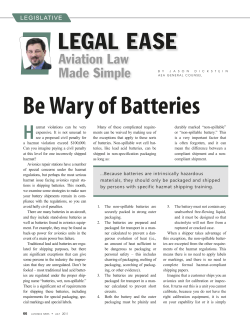 Be Wary of Batteries