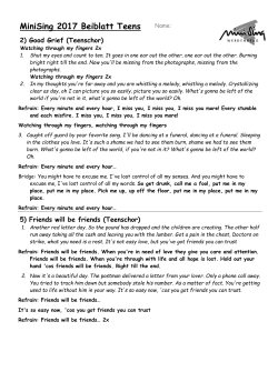 Liedtexte Kids - Mini Sing 2010