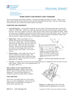 HOME SAFETY FOR INFANTS AND TODDLERS