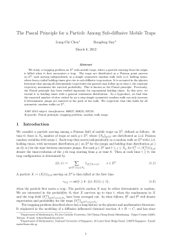 The Pascal Principle for a Particle Among Sub