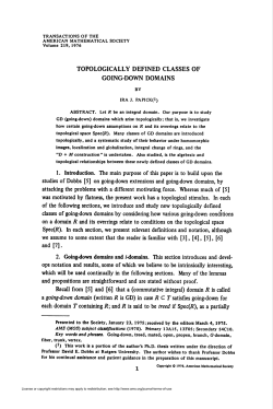 topologically defined classes of going-down domains