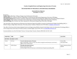 Faculty of Applied Science and Engineering