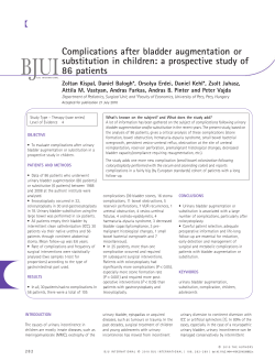 Complications after bladder augmentation or substitution in children