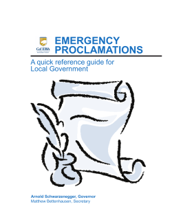 EMERGENCY PROCLAMATIONS