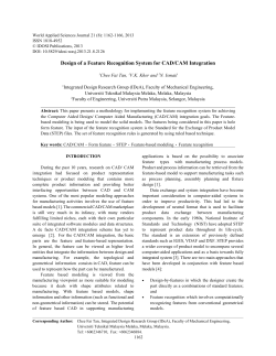 Design of a Feature Recognition System for CAD/CAM Integration