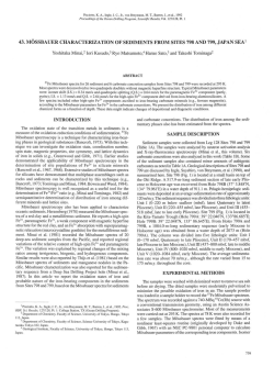 43. M&ouml;ssbauer Characterization of Sediments from Sites 798 and