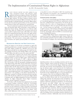 The Implementation of Constitutional Human Rights in Afghanistan