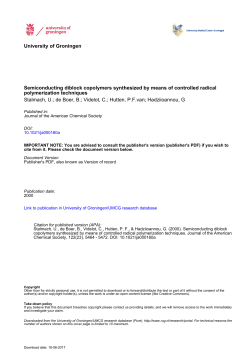Semiconducting diblock copolymers synthesized by means of