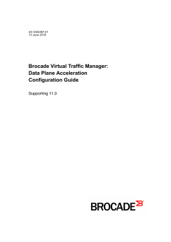 Brocade Virtual Traffic Manager: Data Plane Acceleration