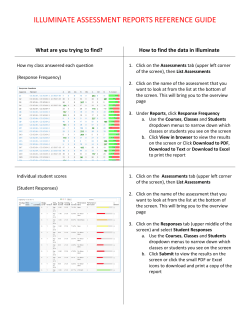 ILLUMINATE ASSESSMENT REPORTS REFERENCE GUIDE