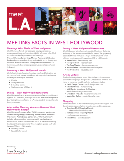 MEETING FACTS IN WEST HOLLYWOOD